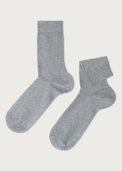 Chaussettes courtes en coton extensible pour homme