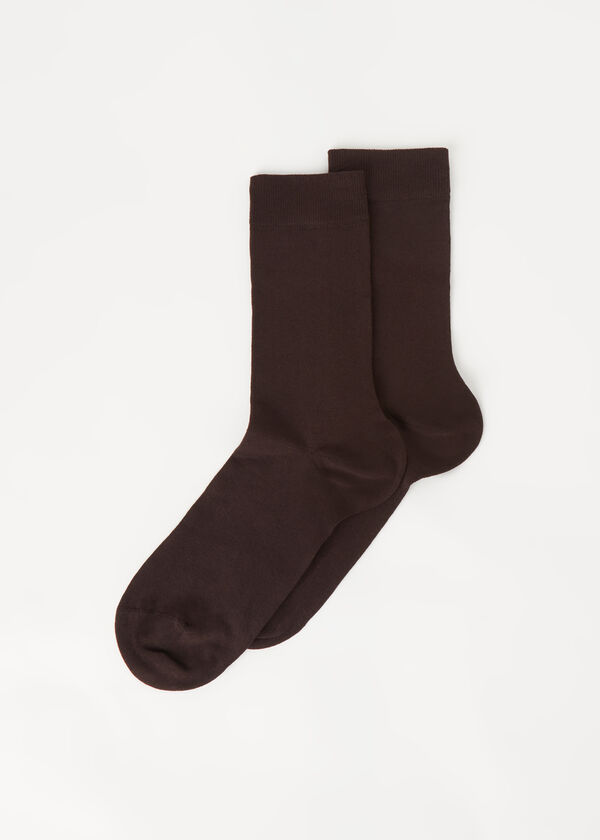 Chaussettes courtes en satin de coton pour homme