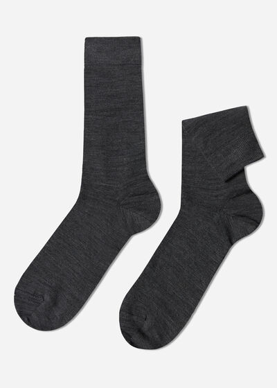 Ανδρικές Κοντές Κάλτσες από Μαλλί και Βαμβάκι