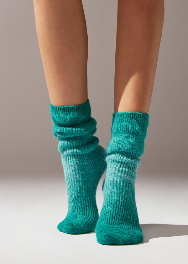 Shaded Soft Short Socks with Wool