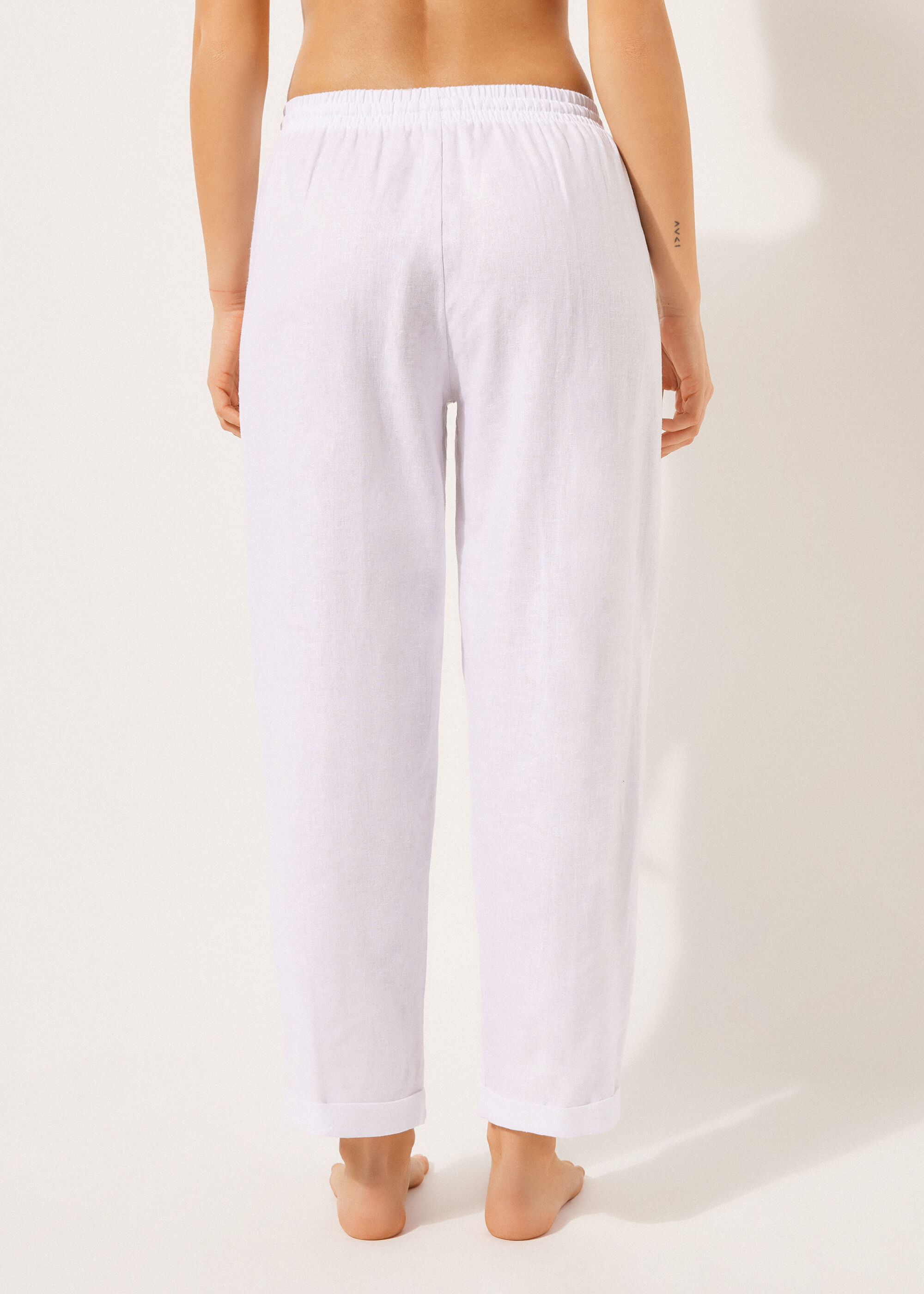 Linen and Viscose Trousers