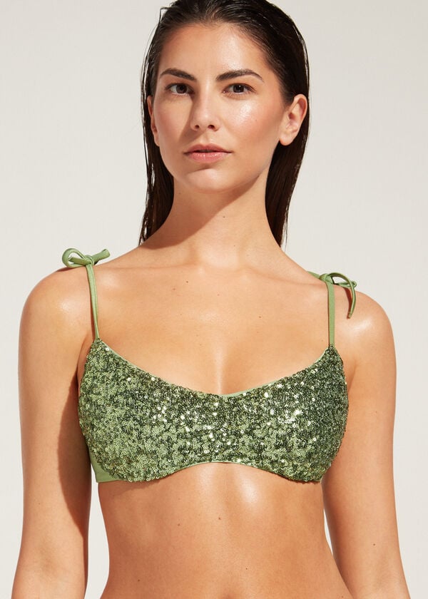 Padded Tank-Style Swimsuit Top Cannes