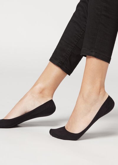 Ženske pamučne neprimjetne čarape sa silikoniziranim rubom