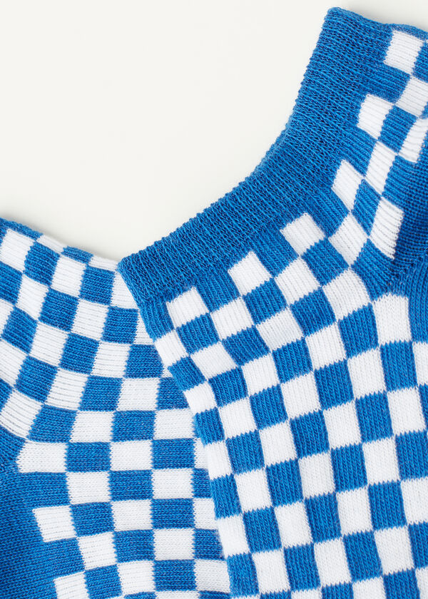 Socquettes Fantaisie à Petits Carreaux