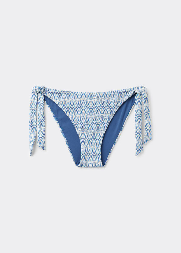 Tie Bikini Bottoms Delicate Geometric