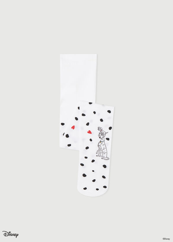 Mikrofaser-Strumpfhose mit „101 Dalmatiner“ Disney-Muster für Mädchen