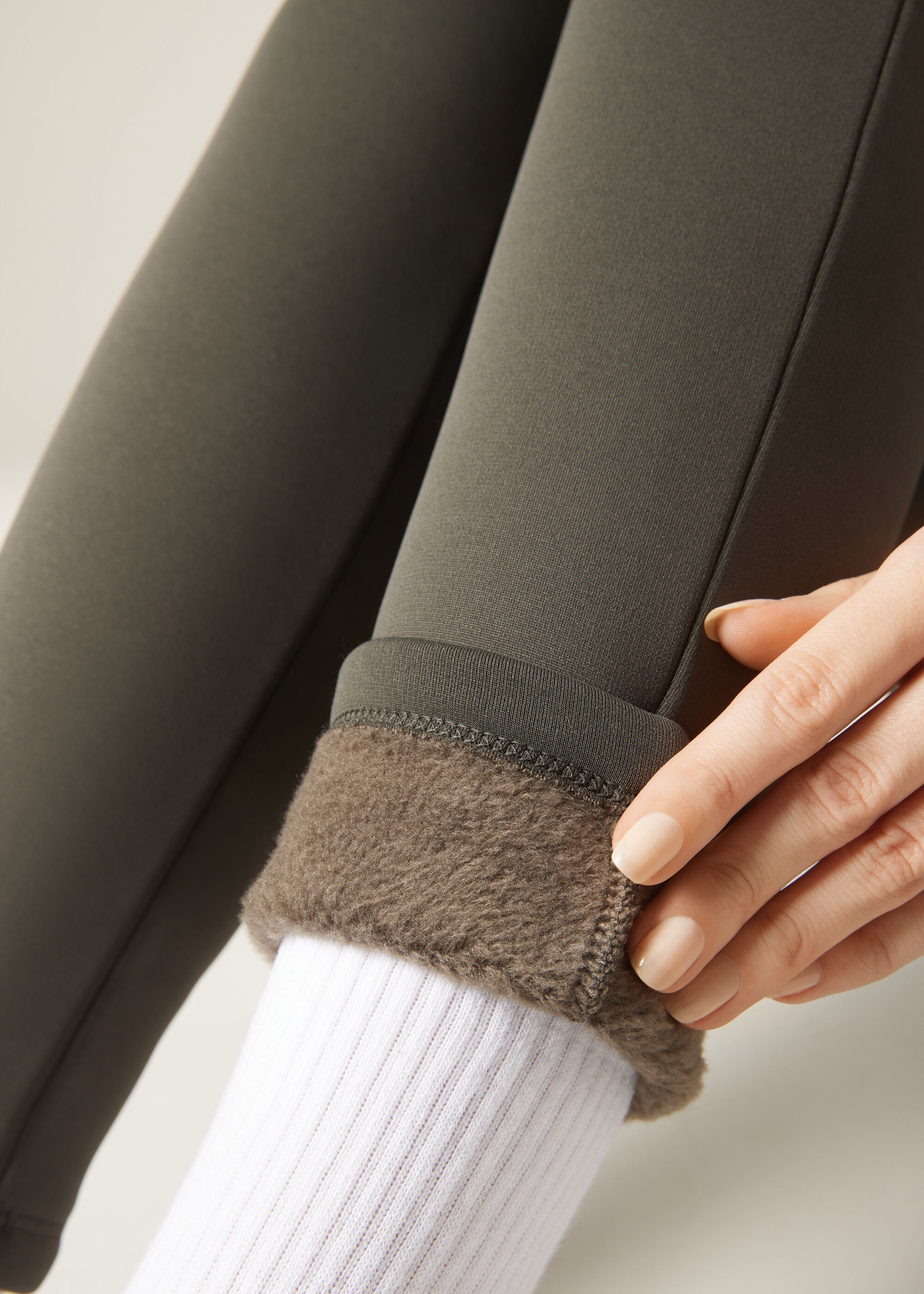 Termiska leggings i Plysch