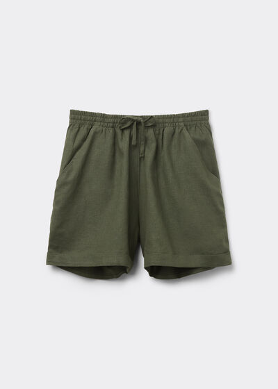 Linen and Viscose Shorts