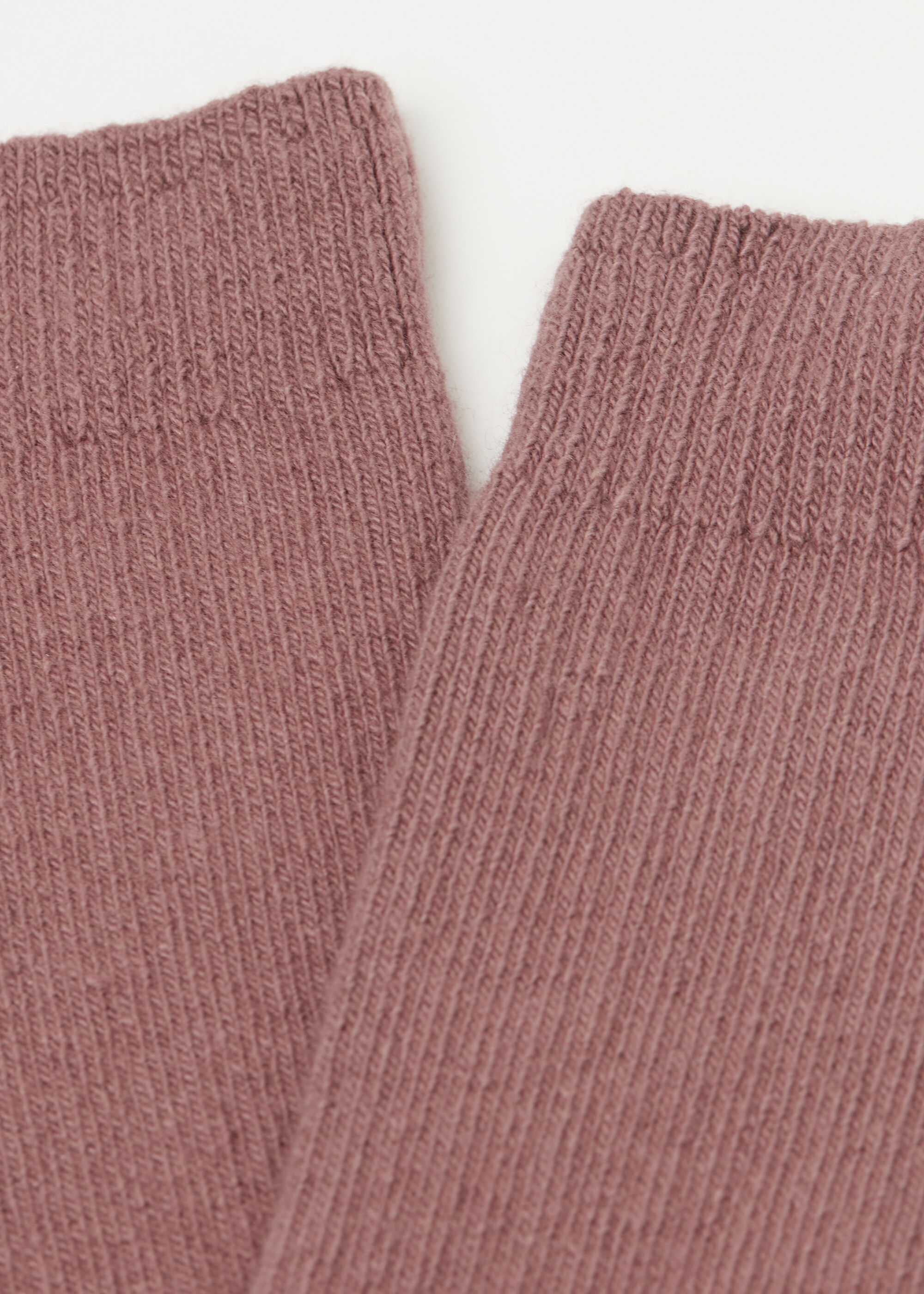 Short Ribbed Socks with Wool and Cashmere