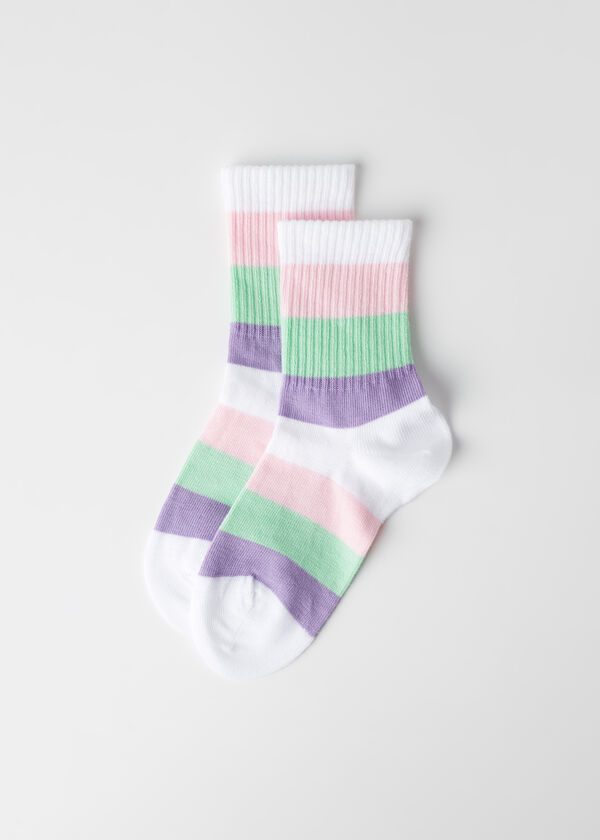 Chaussettes basses à rayures pour enfants