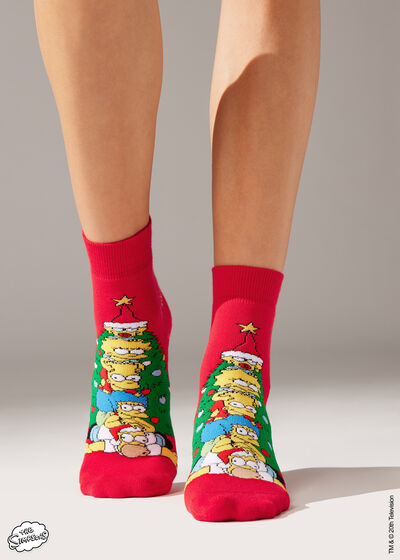 Protišmykové ponožky s vianočným motívom The Simpsons Family