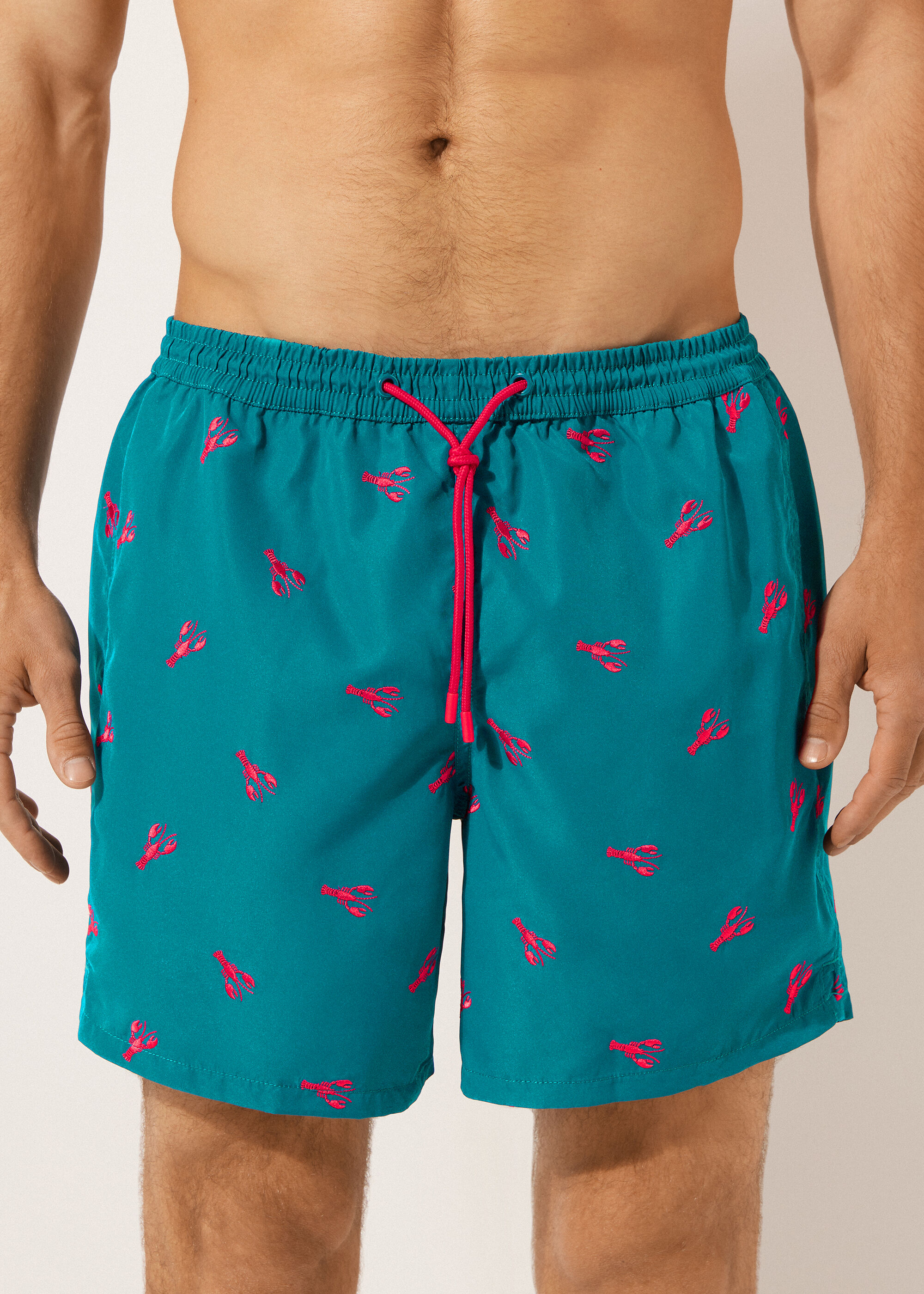 Men’s Patterned Boxer Swim Shorts Formentera