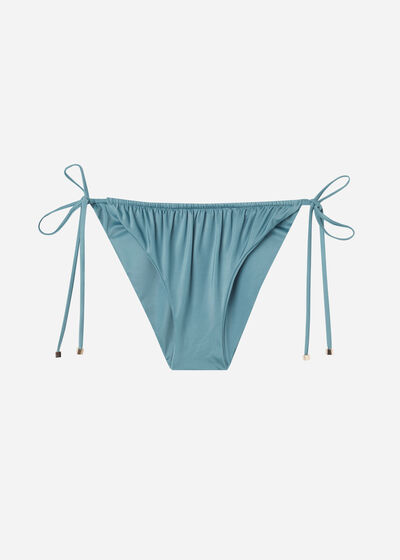 Bikinihose mit schmalen Bändchen Shiny Satin