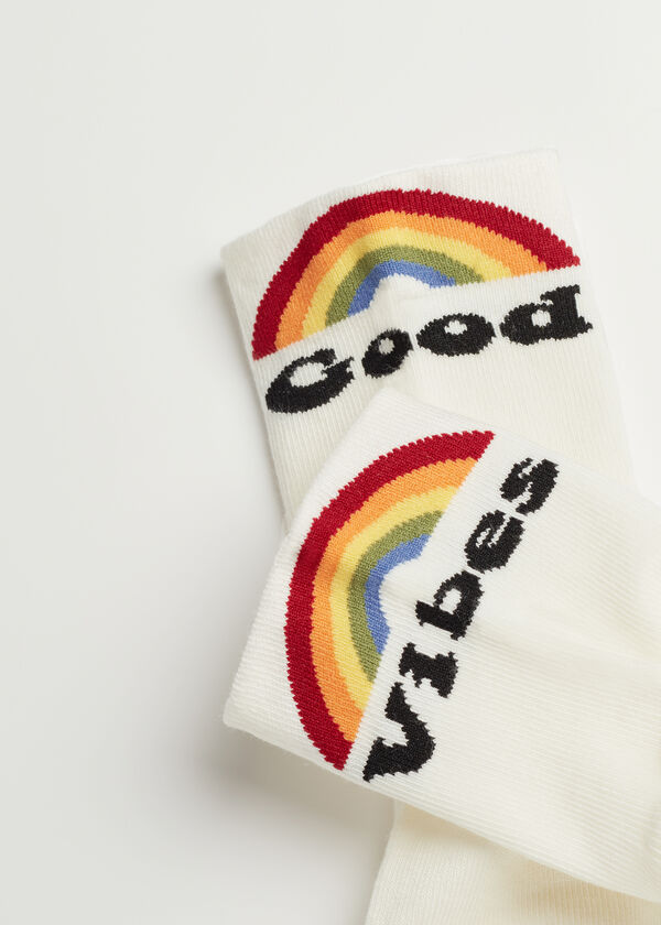 Chaussettes courtes « Good Vibes » pour fille