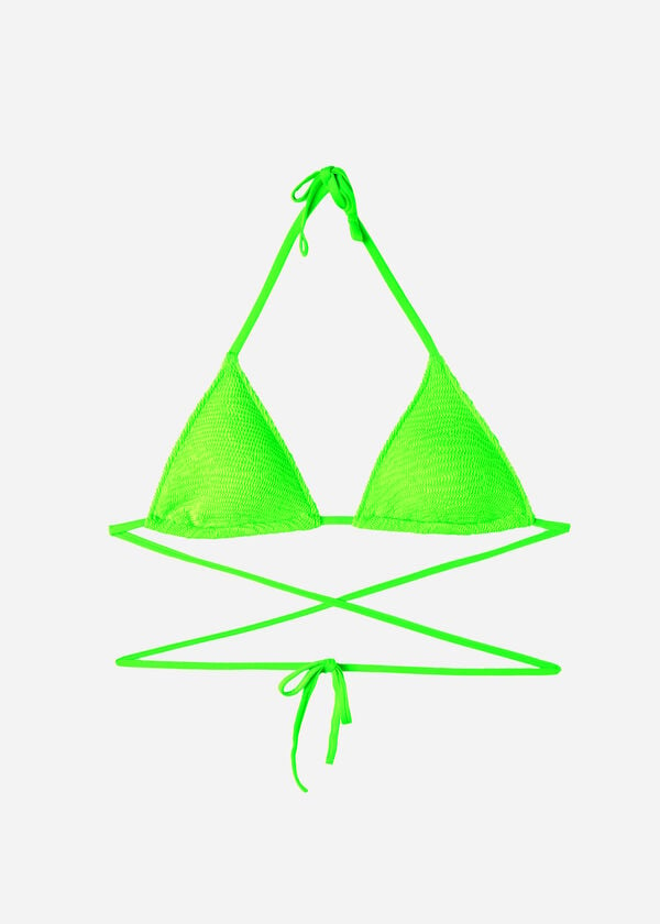 Trojuholníkový posuvný vrchný diel plaviek Miami