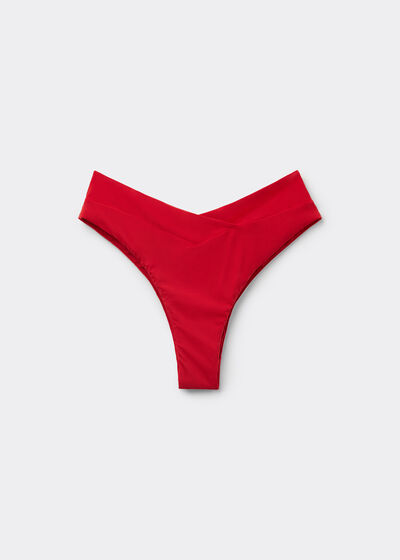 Bas de maillot brésilien taille haute avec coupe en V Indonesia