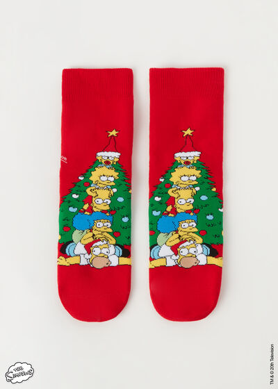 Нескользящие Мужские Носки The Simpsons из Новогодней Коллекции Family