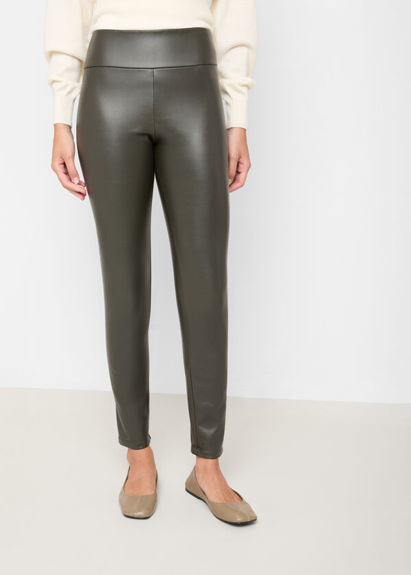 Thermal Leather-Look Trousers