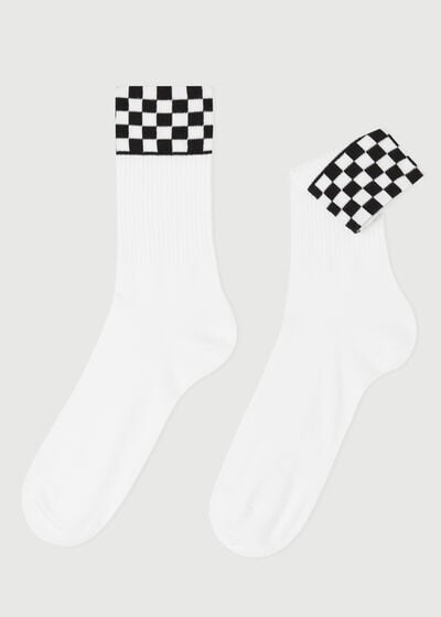 Ανδρικές Κοντές Αθλητικές Κάλτσες με Μοτίβο