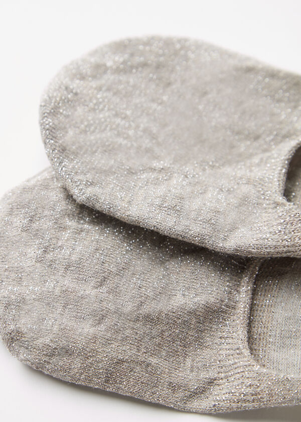 Calcetines invisibles de algodón con brillos