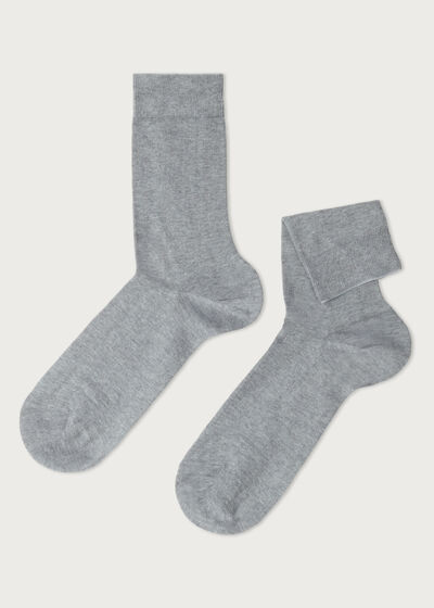 Kurze Herrensocken aus elastischer Baumwolle