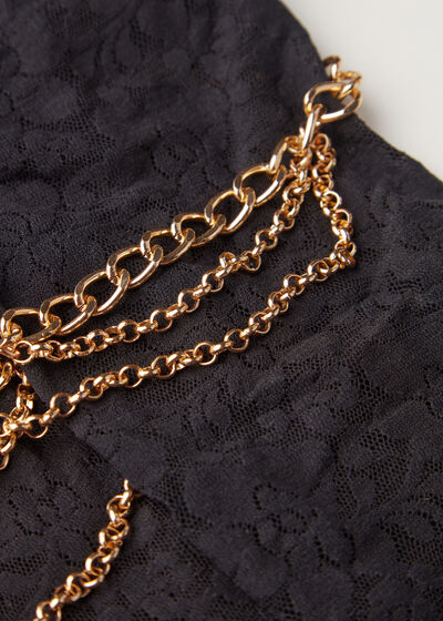 Lace Short Socks with Chain
