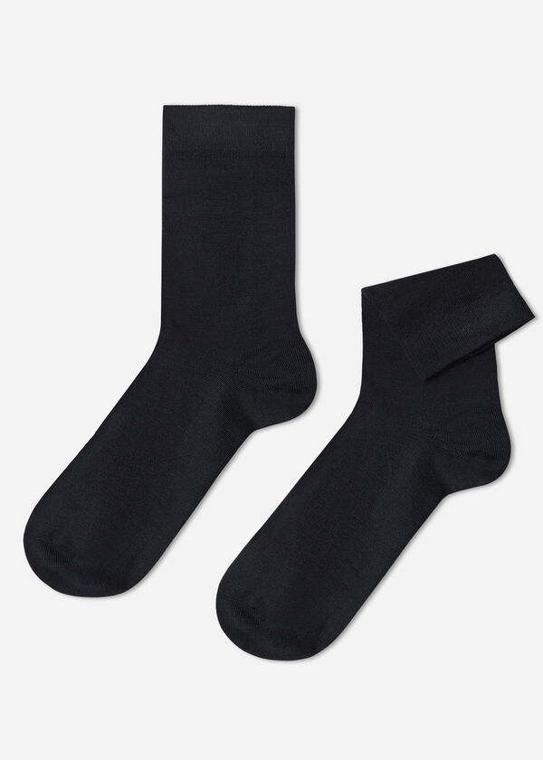 Chaussettes courtes en laine et coton pour homme