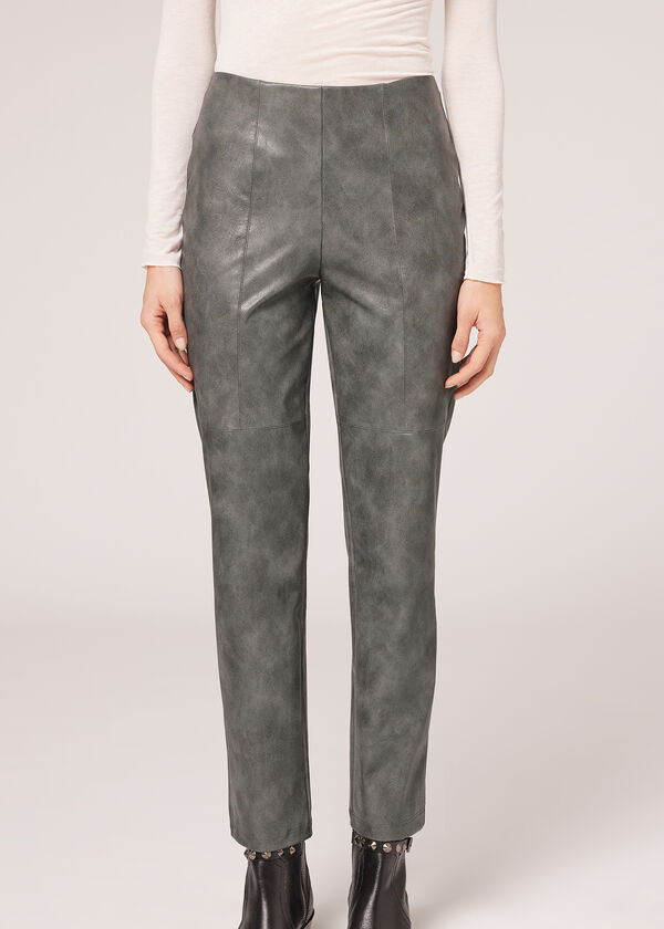 Thermal Leather-Look Leggings - Leggings - Calzedonia