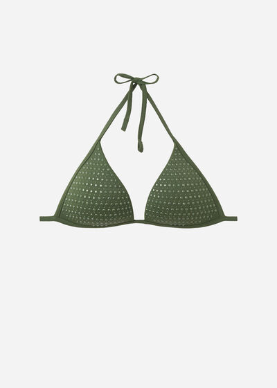 Háromszög Fazonú Fokozottan Párnázott Bikini Felső Luxury Stones