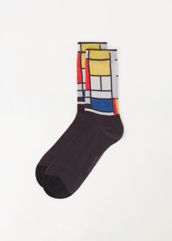 Pánske krátke ponožky s potlačou umeleckého diela