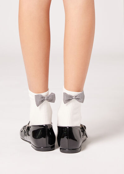 Kurze Socken mit Schleife für Mädchen