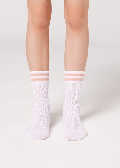 Girls’ Fretwork Short Socks