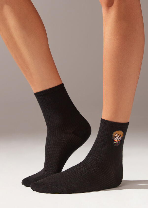 Harry Potter Appliqué Short Socks