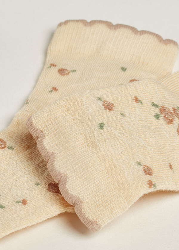 Chaussettes courtes à fleurs Eco pour bébé
