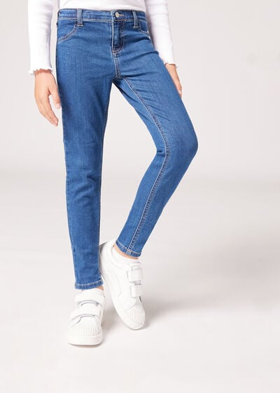 Dievčenské džínsové skinny legíny Soft Touch
