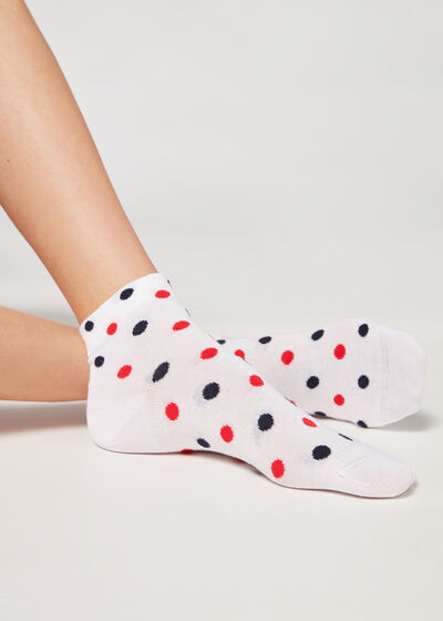Krátké ponožky s puntíkovaným vzorem