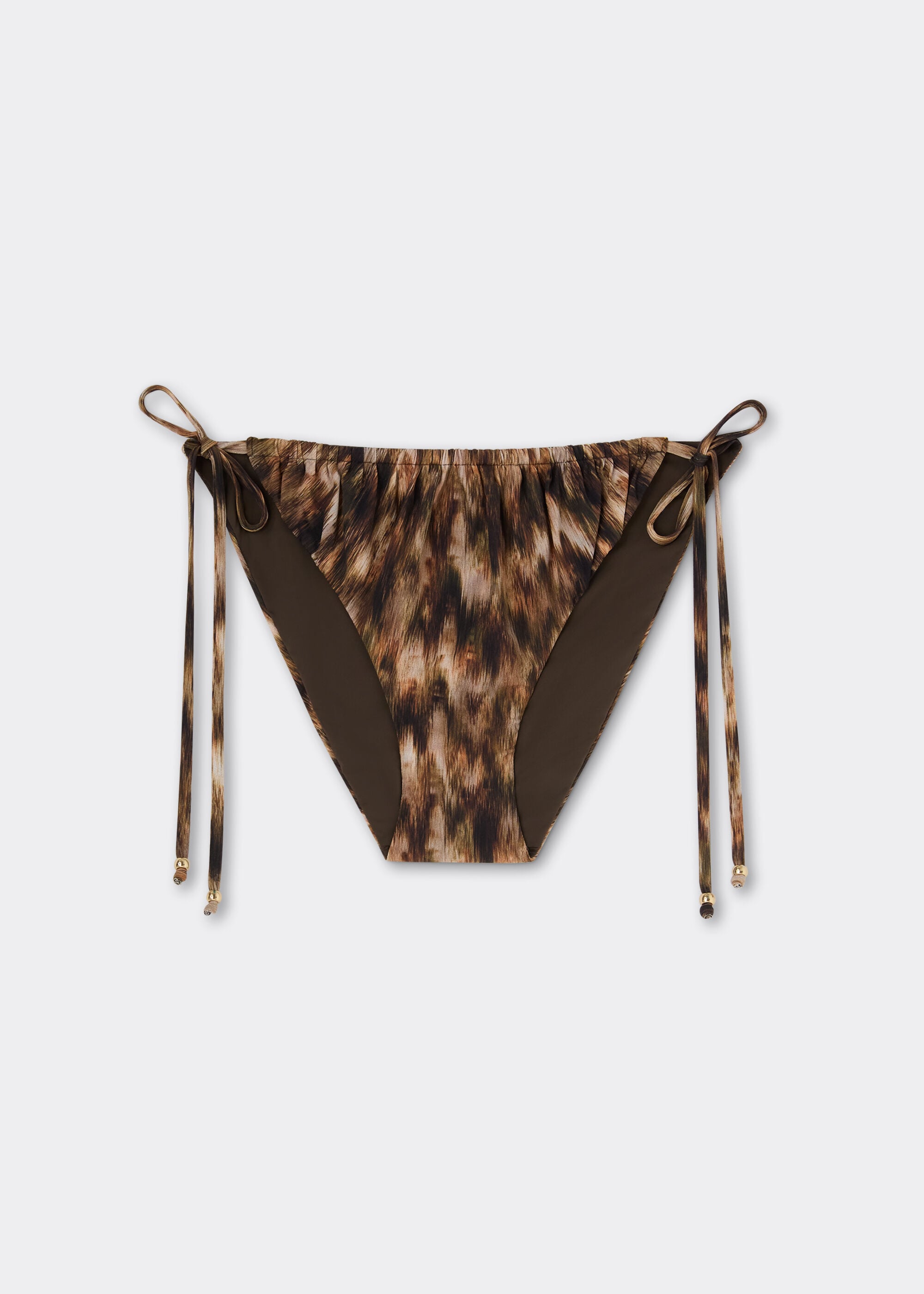 Tied Swimsuit Bottom Earth Shades