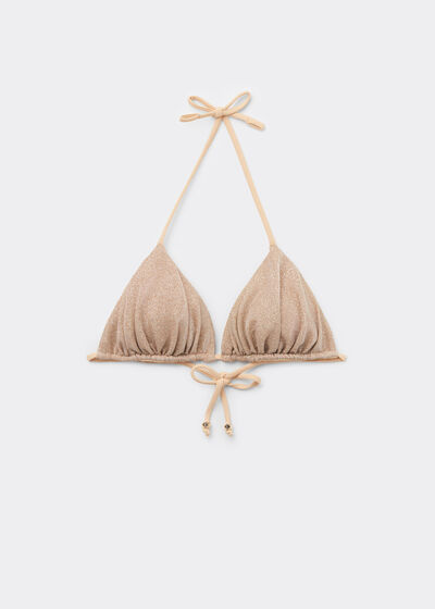 Triangel-Bikinioberteil Golden Glitter