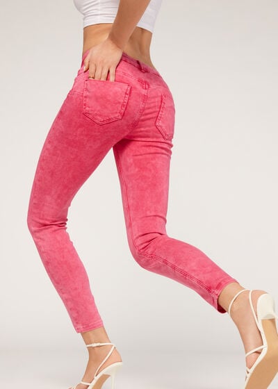 Faded Skinny Push-Up Jeans