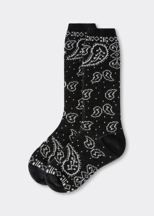 Bandana Socks with Cashmere