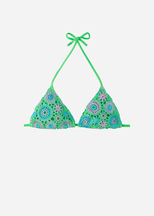 Glijdende Driehoek-Bikini Crochet Capri