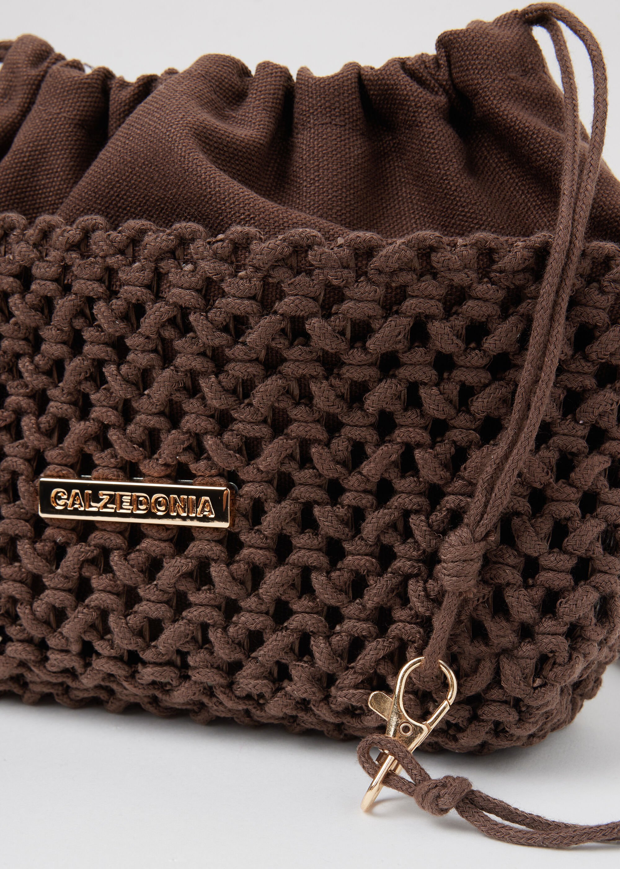 Mini sac en maille tricotée