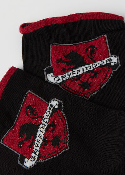 Kratke čarape sa svjetlucavim nitima, s motivima iz Harryja Pottera