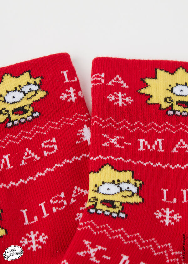 Kurze Socken mit weihnachtlichem The Simpson-Motiv für Kinder