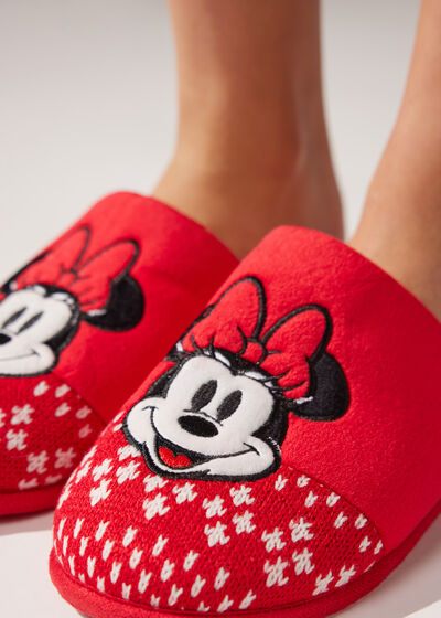 Disney Minnie Mouse Tricot-Effect Slippers