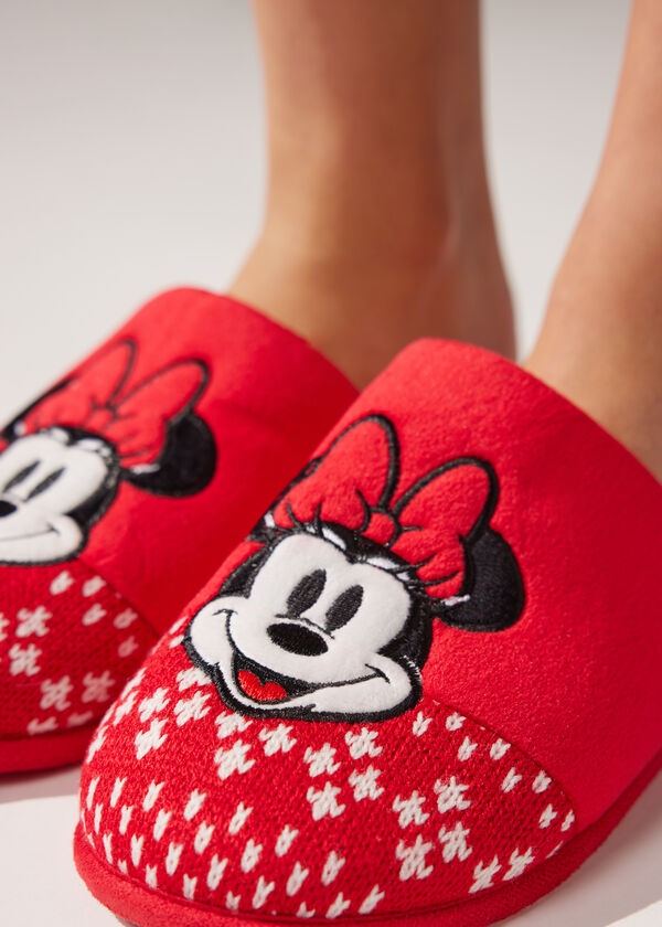 Minnie Disney Tricot Effect Slippers