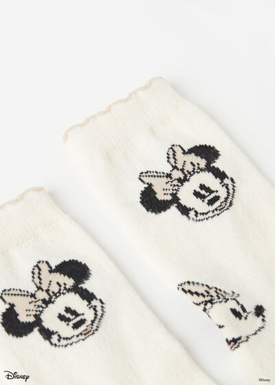 Kurze Socken mit Cashmere und Disney Minnie-Muster