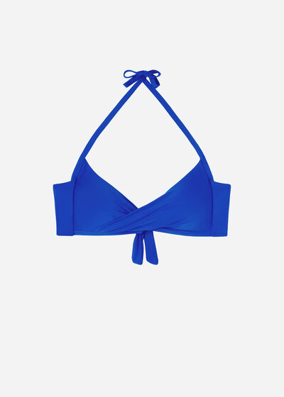 Graduated Padded Criss-Cross Triangle Swimsuit Top Indonesia
