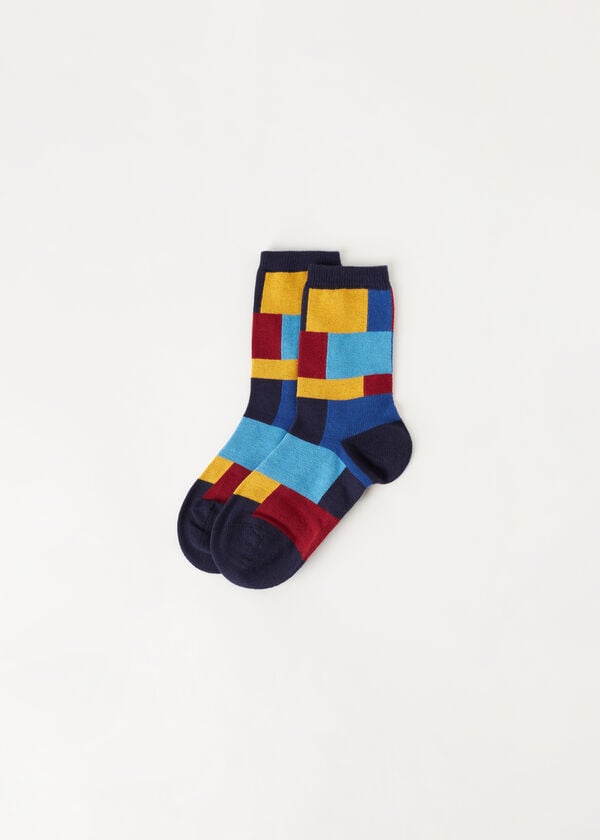 Detské Nízke Vzorované Ponožky