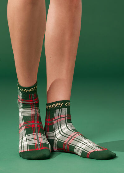 Krátke ponožky s vianočným motívom Family